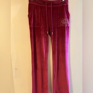 Juicy Couture Fuchsia Velour Pants